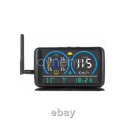 Système de surveillance de la pression des pneus TPMS solaire pour camion, caravane et camping-car avec 6 capteurs.