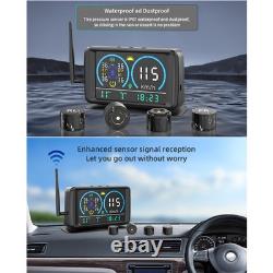 Système de surveillance de la pression des pneus alimenté par énergie solaire avec 4 capteurs pour camping-cars