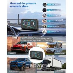 Système de surveillance de la pression des pneus alimenté par énergie solaire avec 4 capteurs pour camping-cars