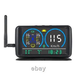 Système de surveillance de la pression des pneus avec 4 capteurs, 4 modes d'alarme, alimenté par énergie solaire