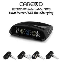 Système de surveillance de la pression des pneus de voiture CAREUD T802C-NF avec capteur interne x4 solaire
