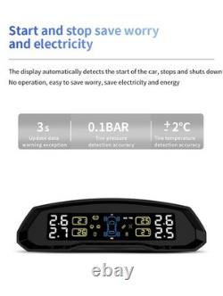 Système de surveillance de la pression des pneus de voiture CAREUD T802C-NF avec capteur interne x4 solaire