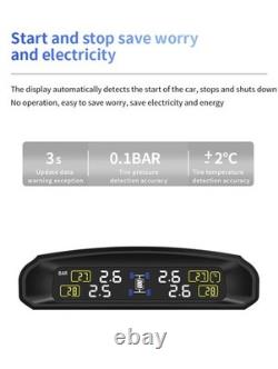 Système de surveillance de la pression des pneus de voiture CAREUD T880-NF+ avec capteurs internes (4) solaires