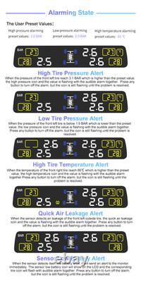 Système de surveillance de la pression des pneus de voiture CAREUD T880-NF+ avec capteurs internes (4) solaires