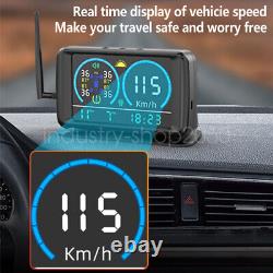 Système de surveillance de la pression des pneus de voiture avec affichage LCD couleur et 6 capteurs externes