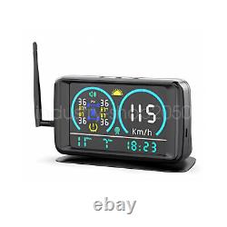 Système de surveillance de la pression des pneus de voiture avec affichage LCD couleur et 6 capteurs externes