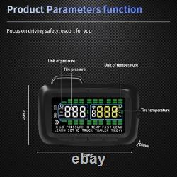 Système de surveillance de la pression des pneus étanche externe pour camions à 6 roues