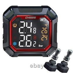 Système de surveillance de pression des pneus Chigee G3 pour moto interne rouge