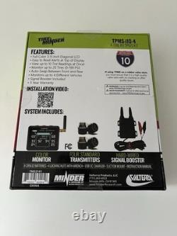TireMinder i10 RV TPMS avec 4 émetteurs, noir