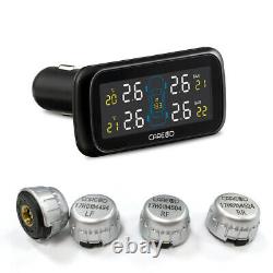 Tpms Auto Car Wireless Tire Monitoring System Avec Capteurs LCD Display