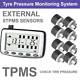 Tpms Système Sans Fil De Surveillance De La Pression Des Pneumatiques 8 Capteurs Externes