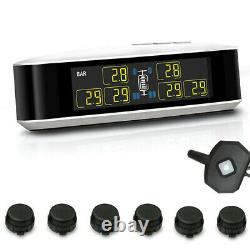Tpms Tyre Temperature Pressure Monitor System 6 Capteurs + Répéteur Fit Truck Van