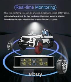 Tpms Tyre Temperature Pressure Monitor System 6 Capteurs + Répéteur Fit Truck Van