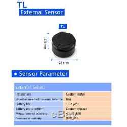 Voiture Sans Fil Tpms Pneu Système De Surveillance De La Pression + 4 Capteurs Externes